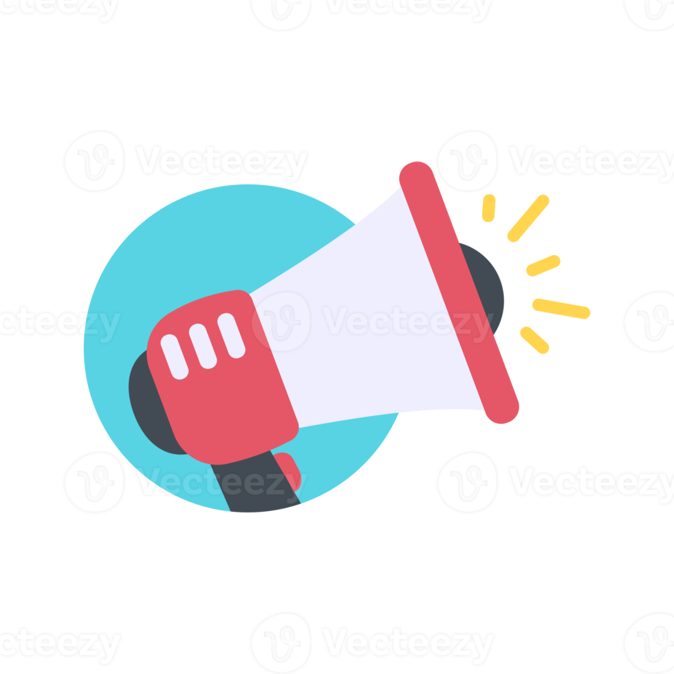 megaphone. A megaphone that shouts loudly alerts you of special discount news. png
