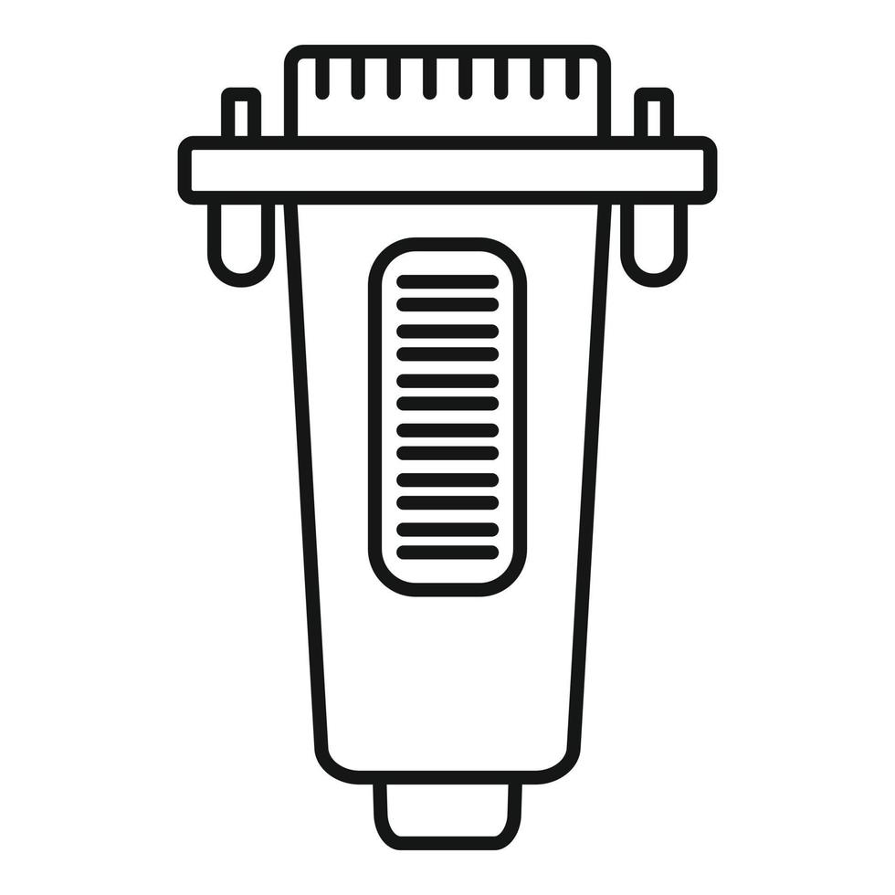 Printer adapter icon, outline style vector