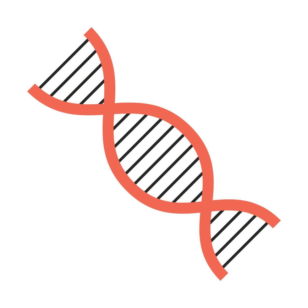 Dna icon, cartoon style vector