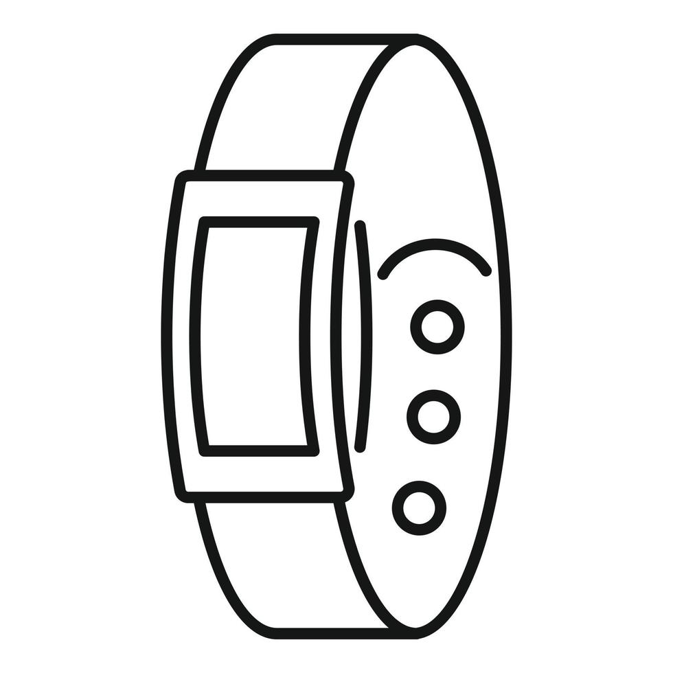 Bracelet tracker icon, outline style vector