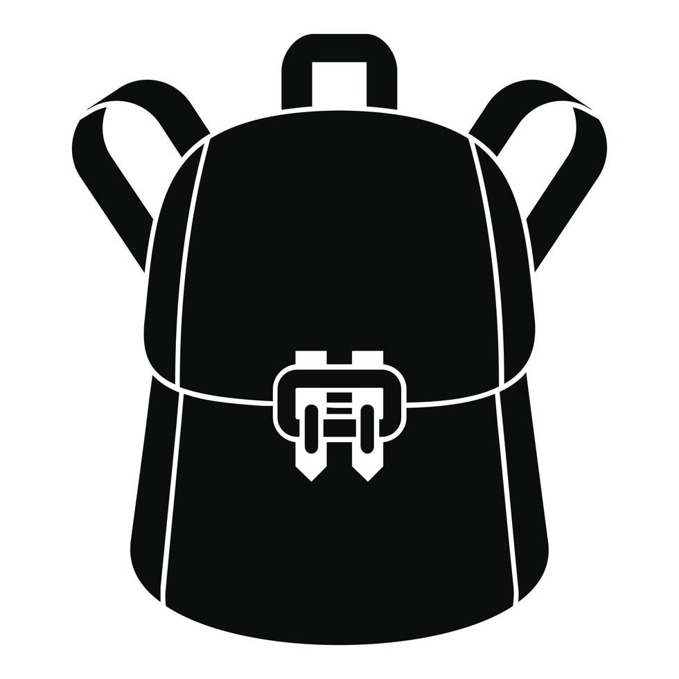 Trendy backpack icon, simple style vector