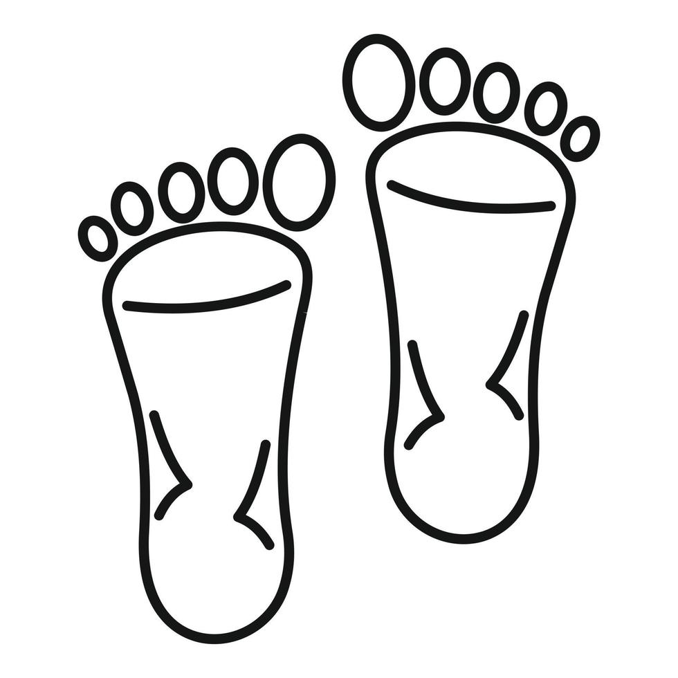 icono de silueta de pie, estilo de contorno vector