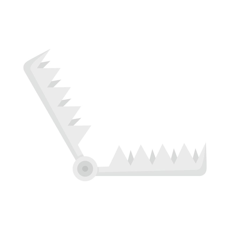 Metal trap icon, flat style vector