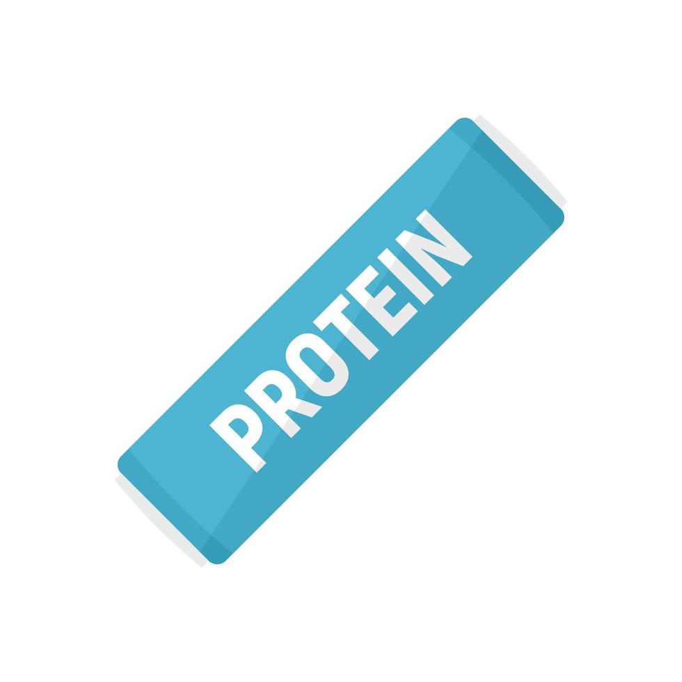 Protein bar icon, flat style vector