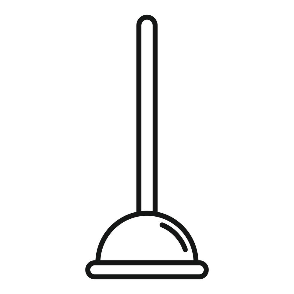Cleaning toilet sucker icon, outline style vector
