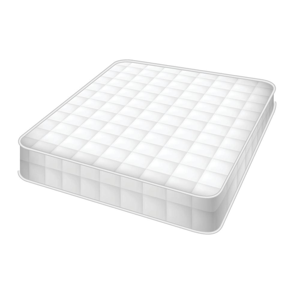 Orthopedic mattress icon, realistic style vector