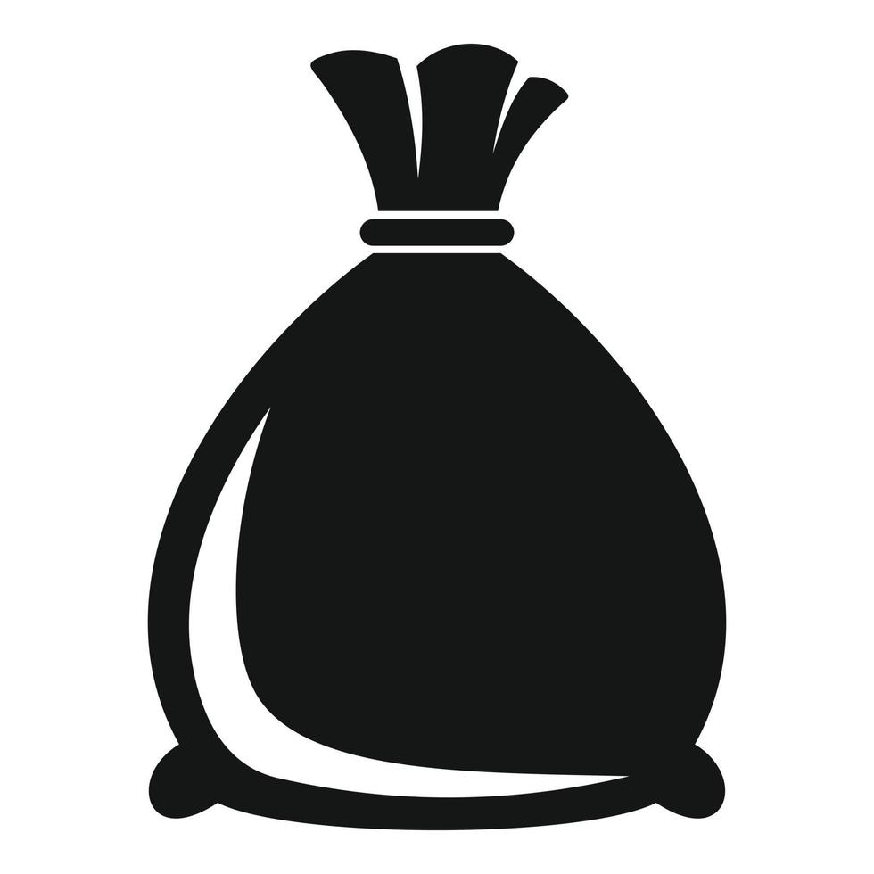 Wheat sack icon, simple style vector