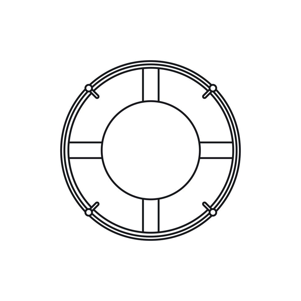 Lifeline icon, outline style vector