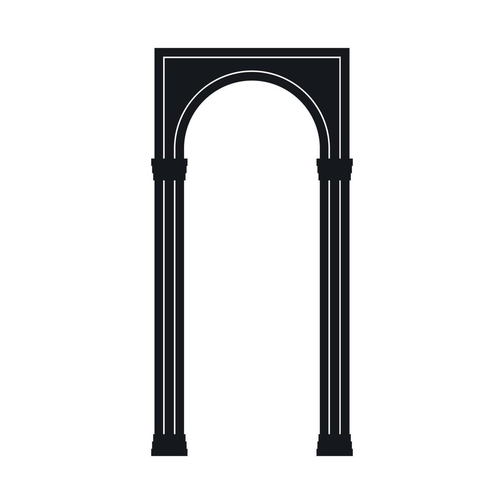 Arch icon, simple style vector