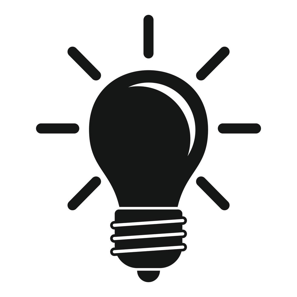 Physics bulb idea icon, simple style vector