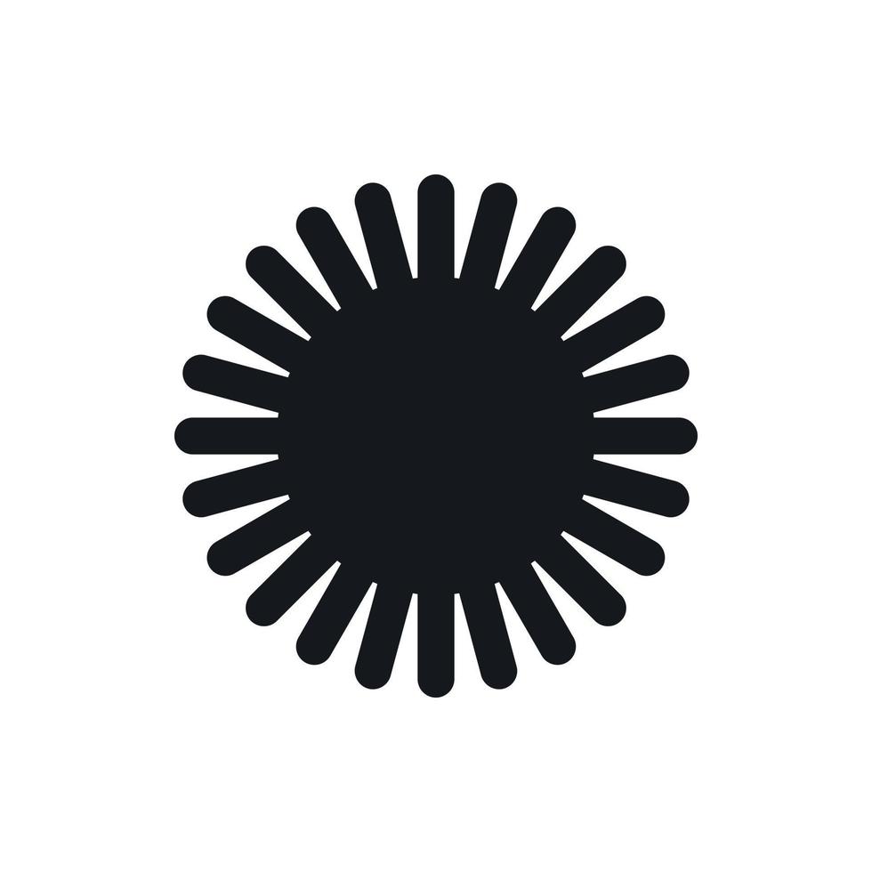 Sun icon, simple style vector