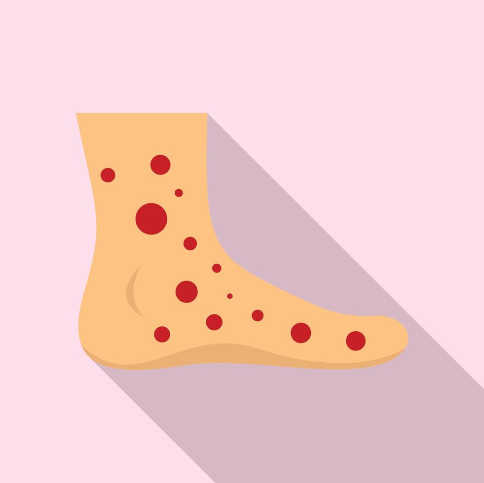 Foot measles icon, flat style vector