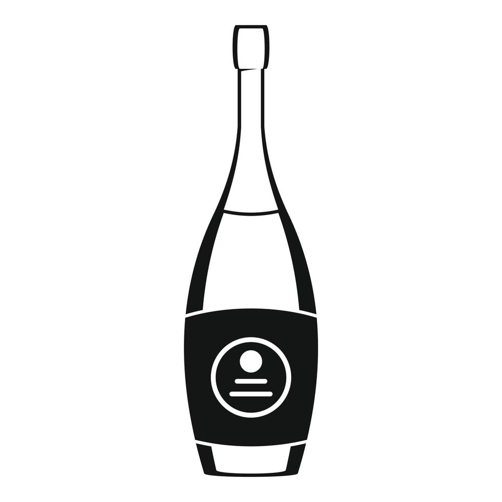 icono de champán de fiesta, estilo simple vector
