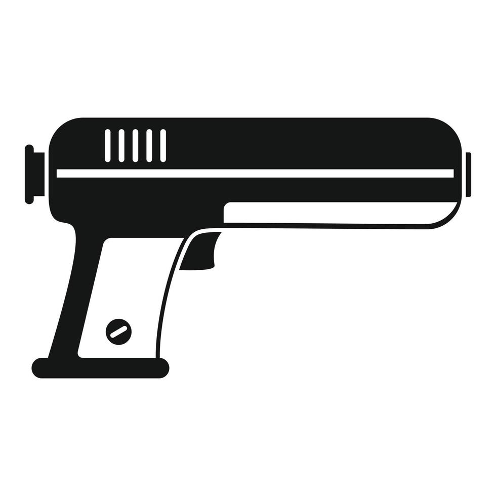 icono de pistola de agua de juguete, estilo simple vector
