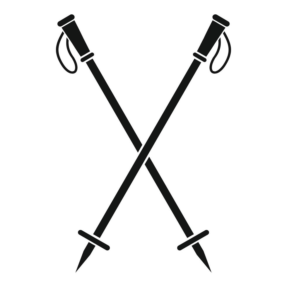 Nord walk sticks icon, simple style vector
