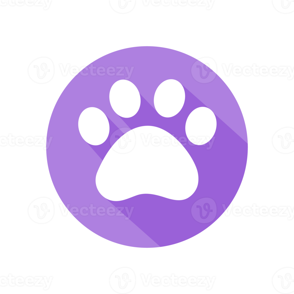 Dog and cat paws with sharp claws. cute animal footprints png