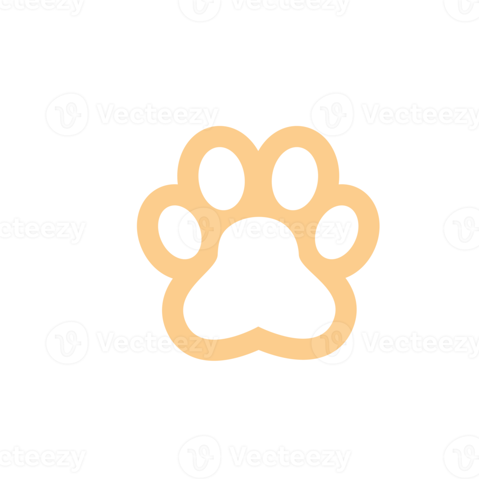 Dog and cat paws with sharp claws. cute animal footprints png
