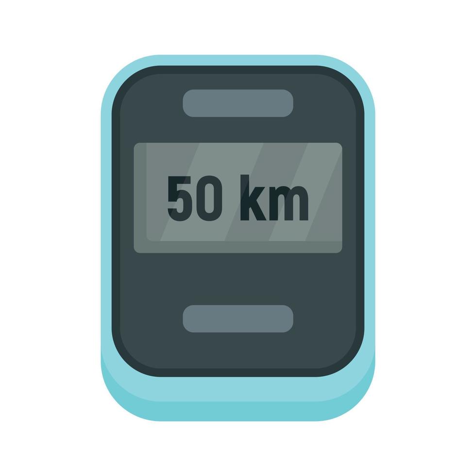 Bike speedometer icon, flat style vector