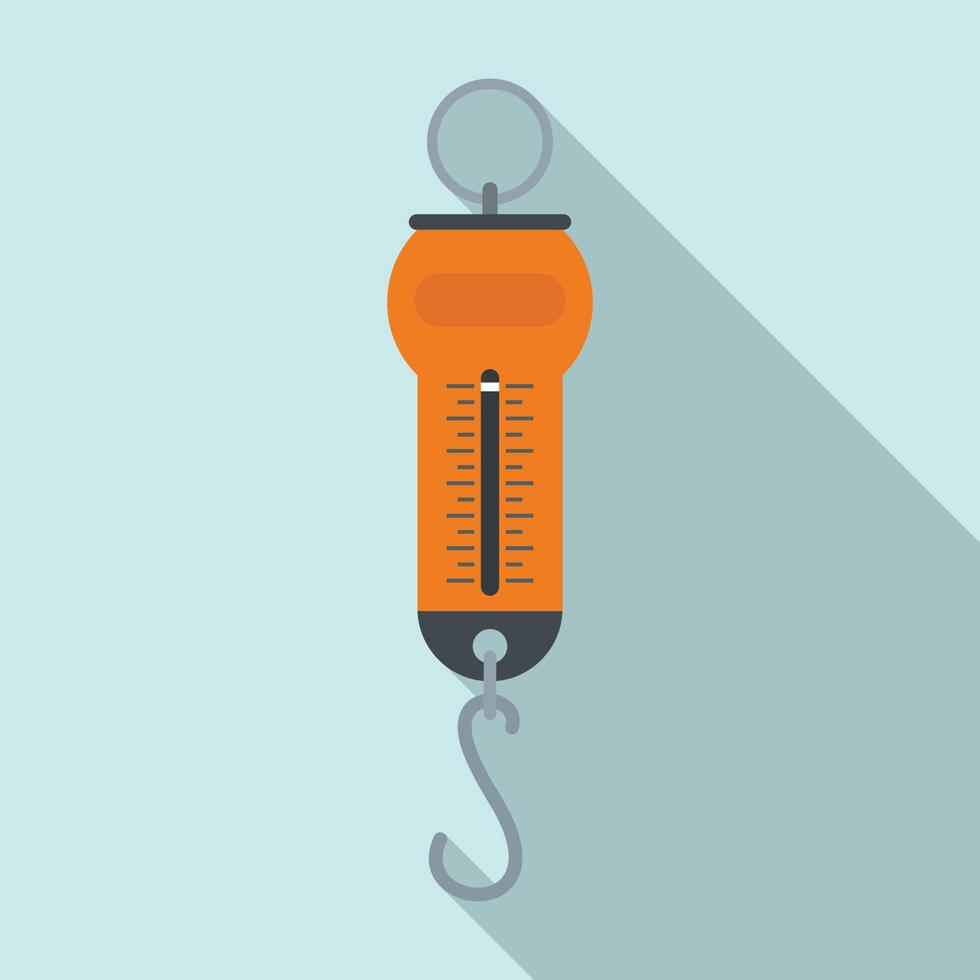 Hand mechanical scales icon, flat style vector