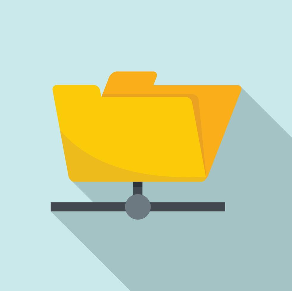 Storage file folder icon, flat style vector