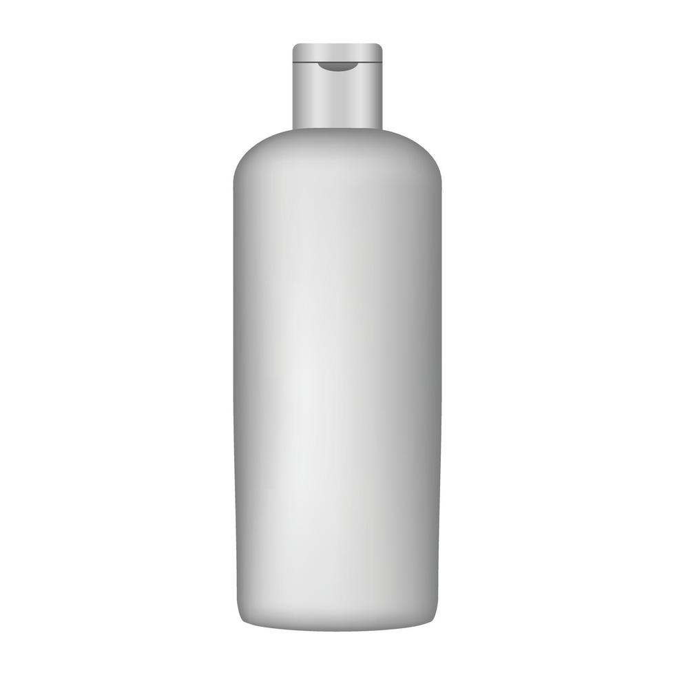 Cosmetic bottle mockup, realistic style vector