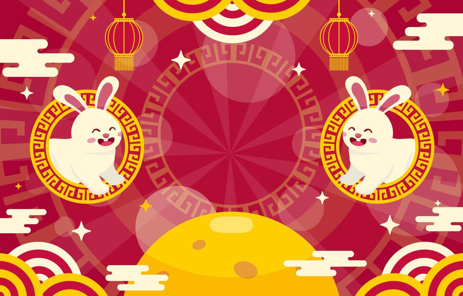 Chinese New Year 2023 The Water Rabbit Year vector