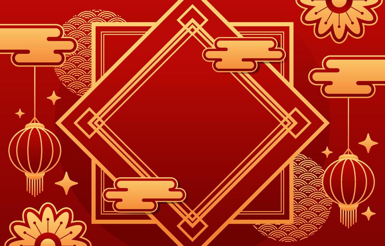 Lucky Red Chinese New Year vector