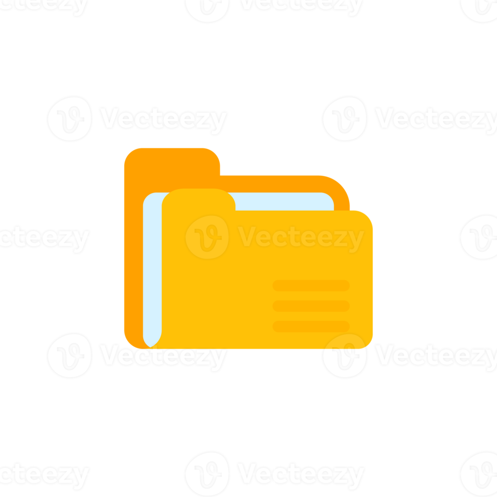 Yellow folders for organizing documents. sorting large amounts of data png