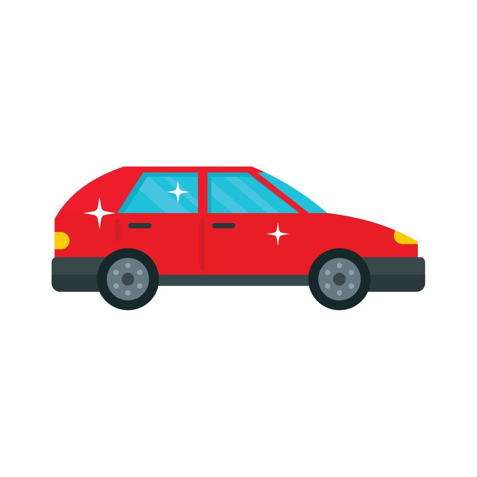 icono de coche limpio, estilo plano vector