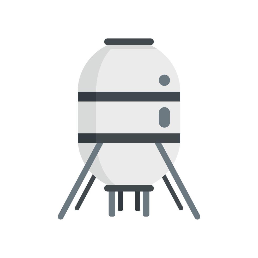 icono de cápsula espacial, estilo plano vector