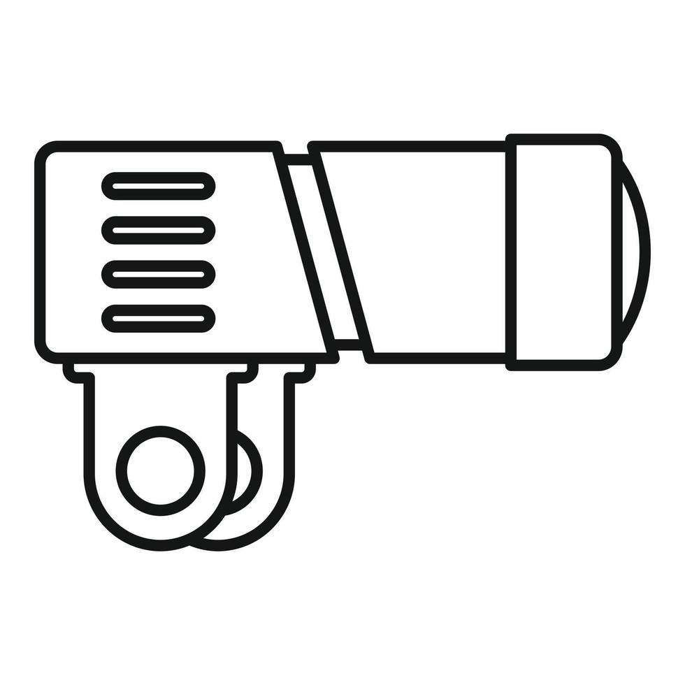 Bike flashlight icon, outline style vector