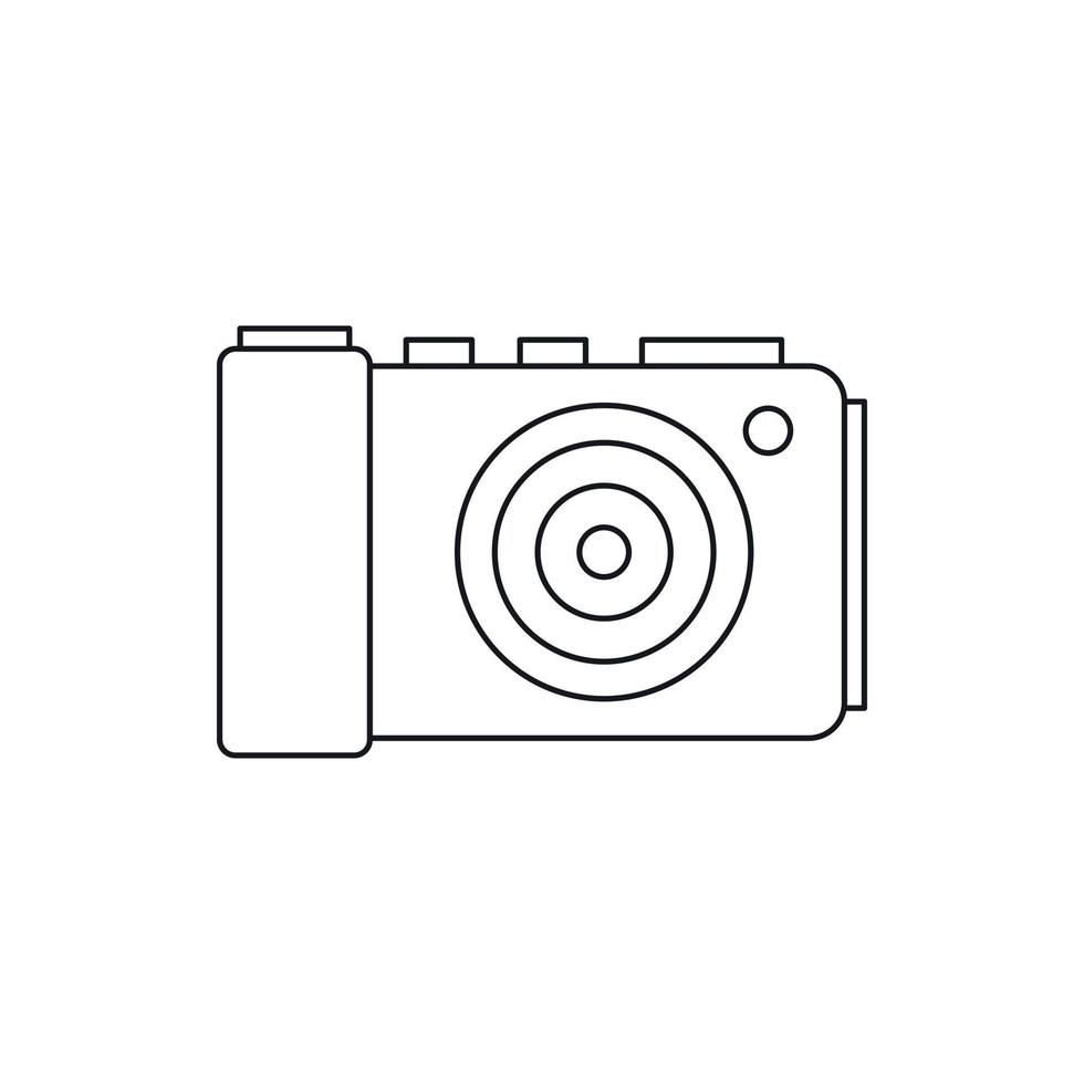 Camera icon in outline style vector
