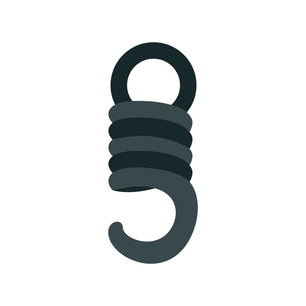 Elastic coil icon, flat style vector