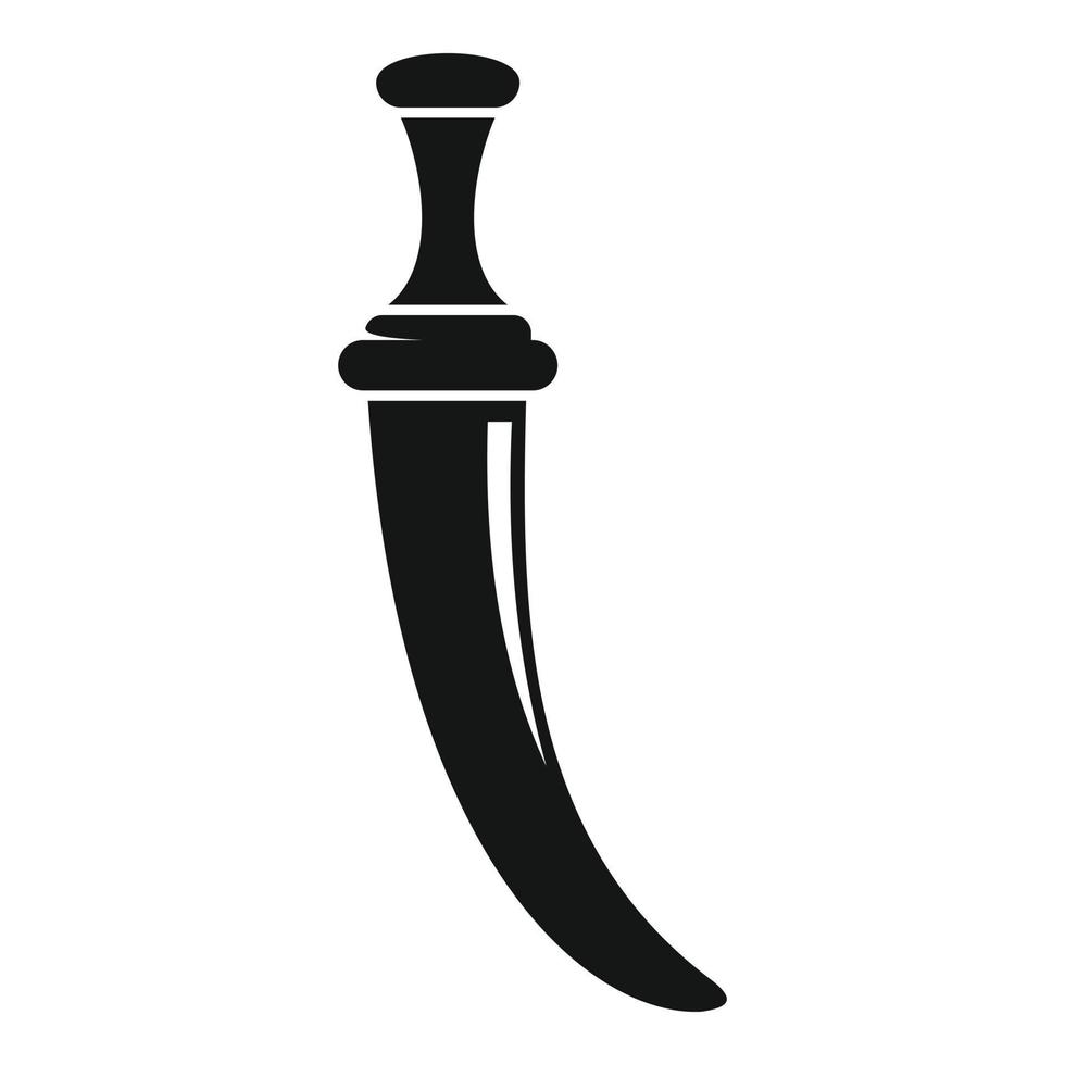 Arabic sword icon, simple style vector