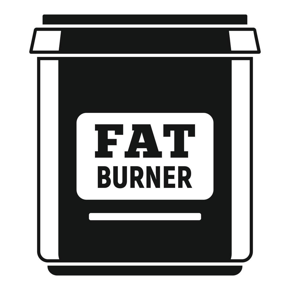 Fat burner icon, simple style vector