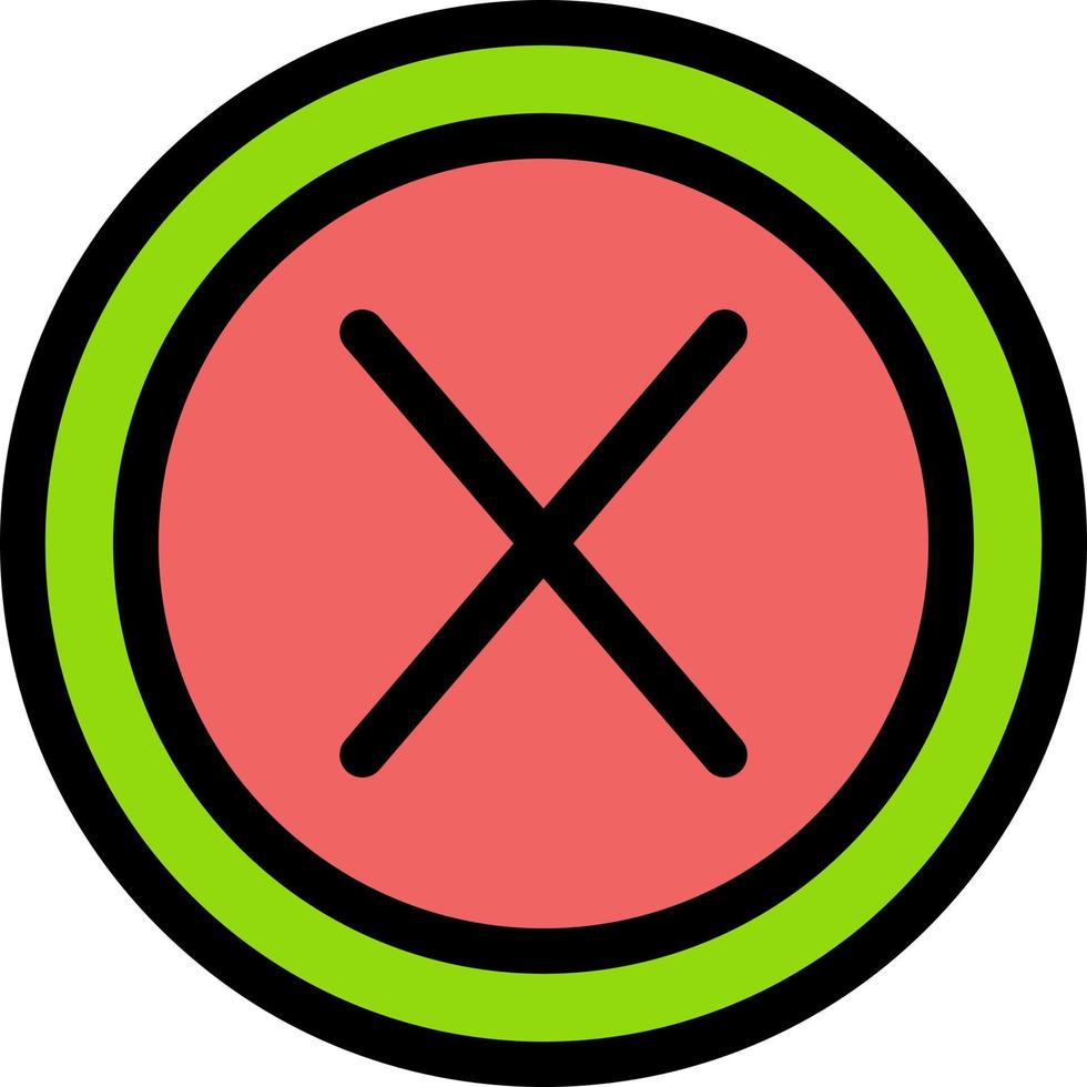 Close Cross Interface No User  Flat Color Icon Vector icon banner Template