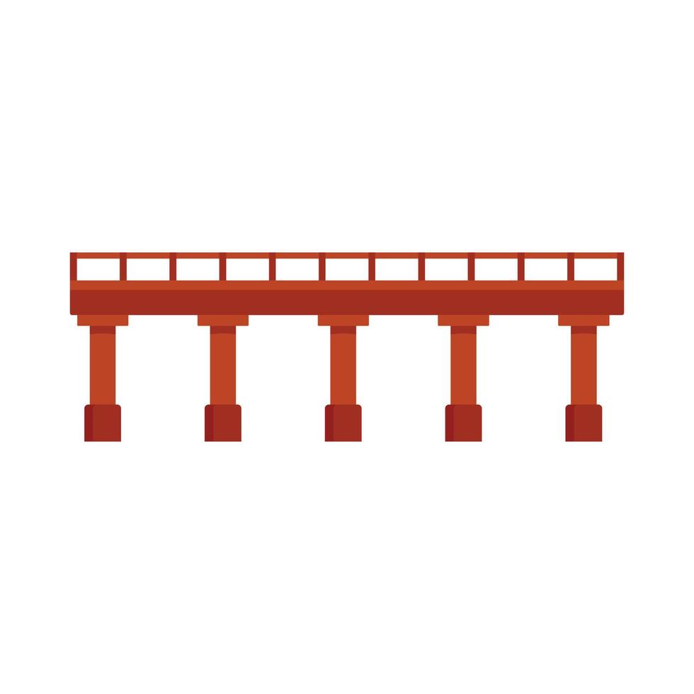 icono de puente, estilo plano vector