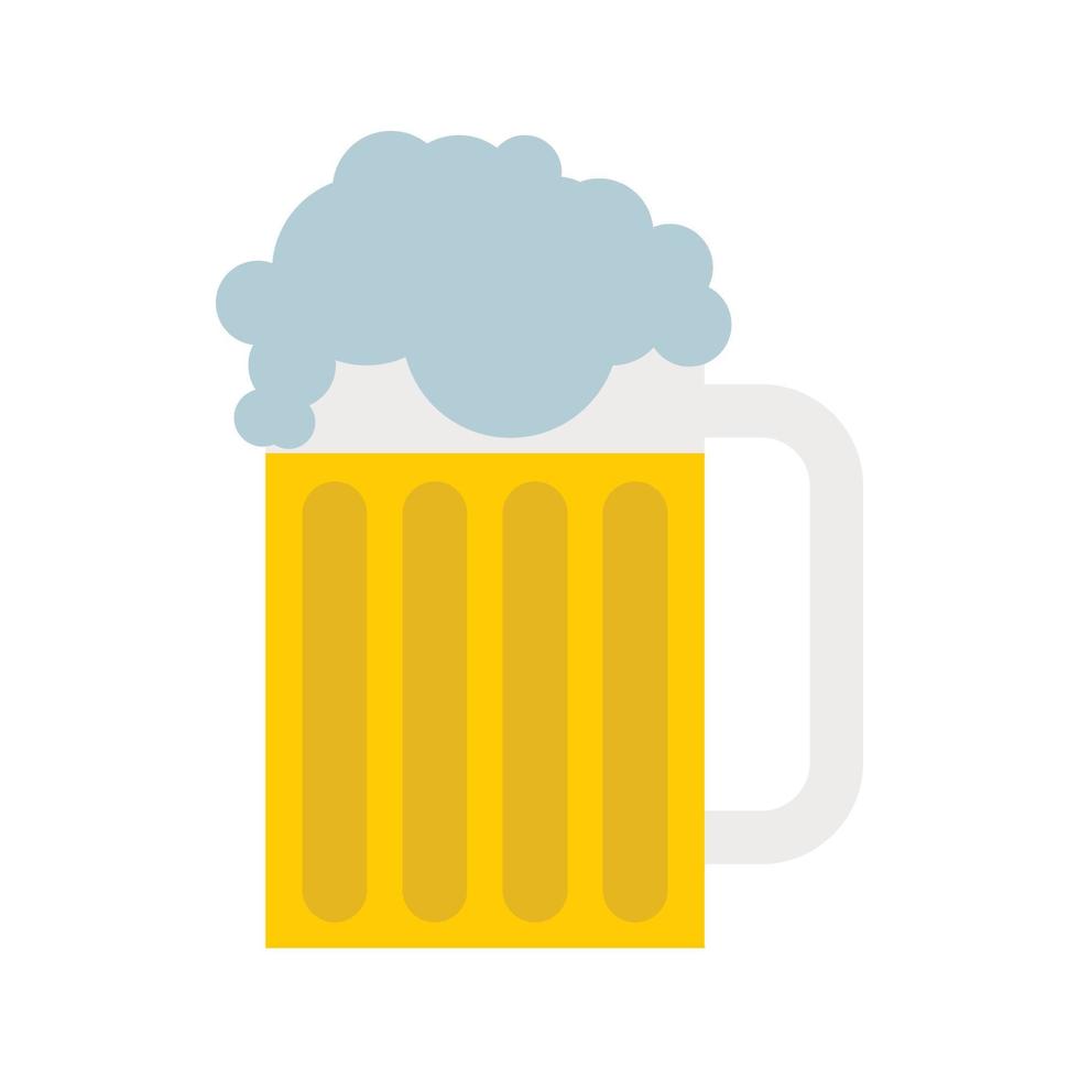 Mug of beer icon in flat style vector