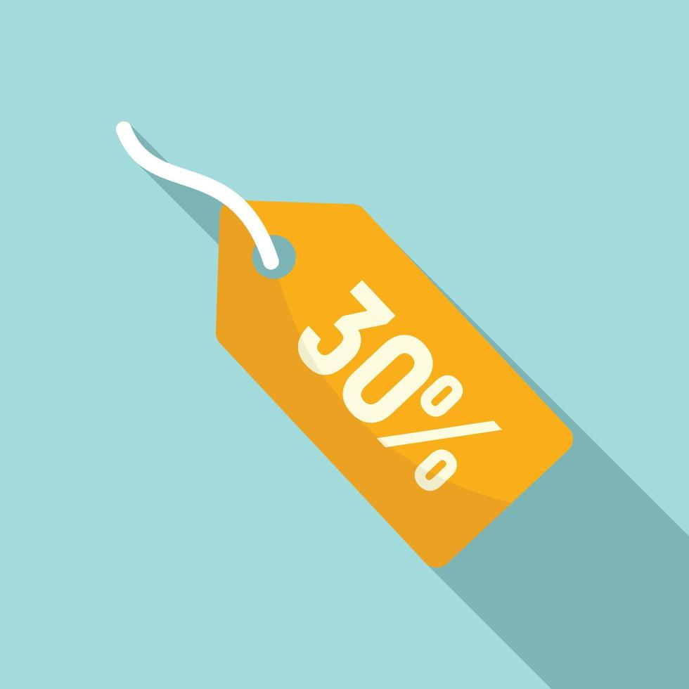 Sale tag icon, flat style vector