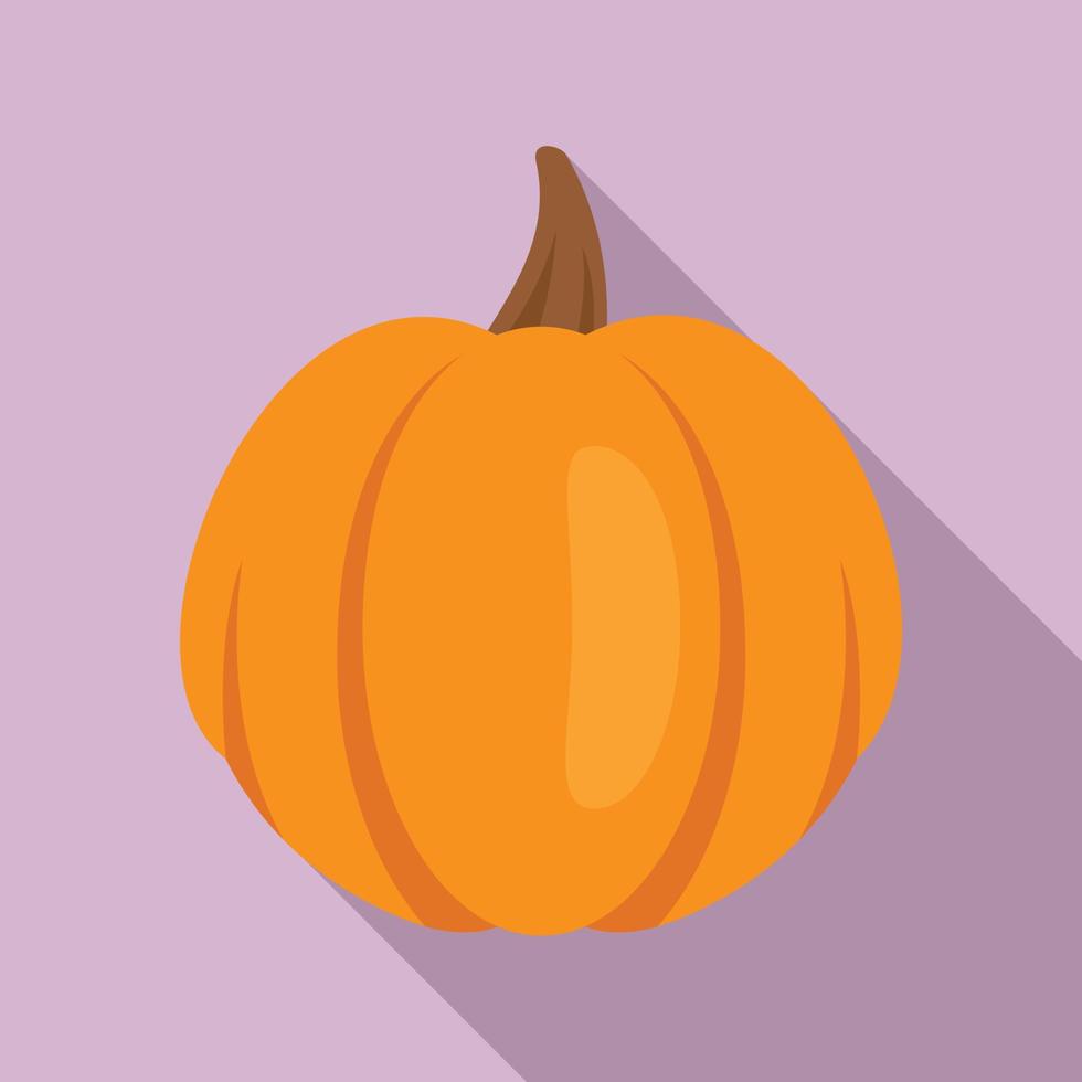 icono de calabaza de jardín, tipo plano vector