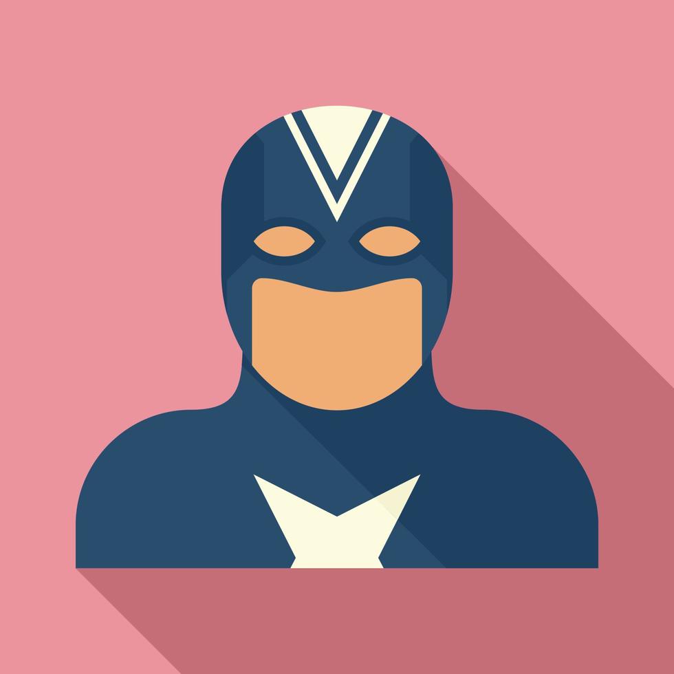 Fantasy superhero icon, flat style vector