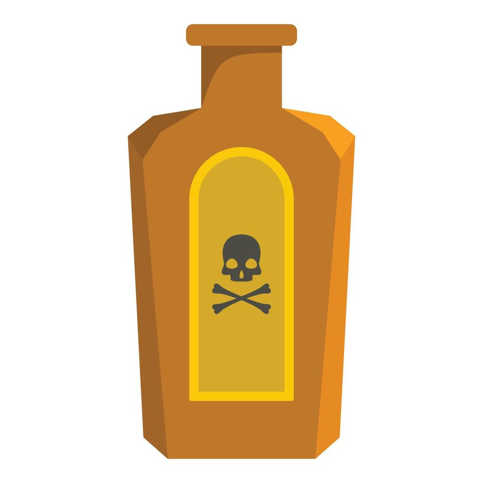 icono de botella de veneno, estilo de dibujos animados vector