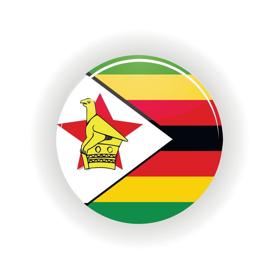 Zimbabwe icon circle vector