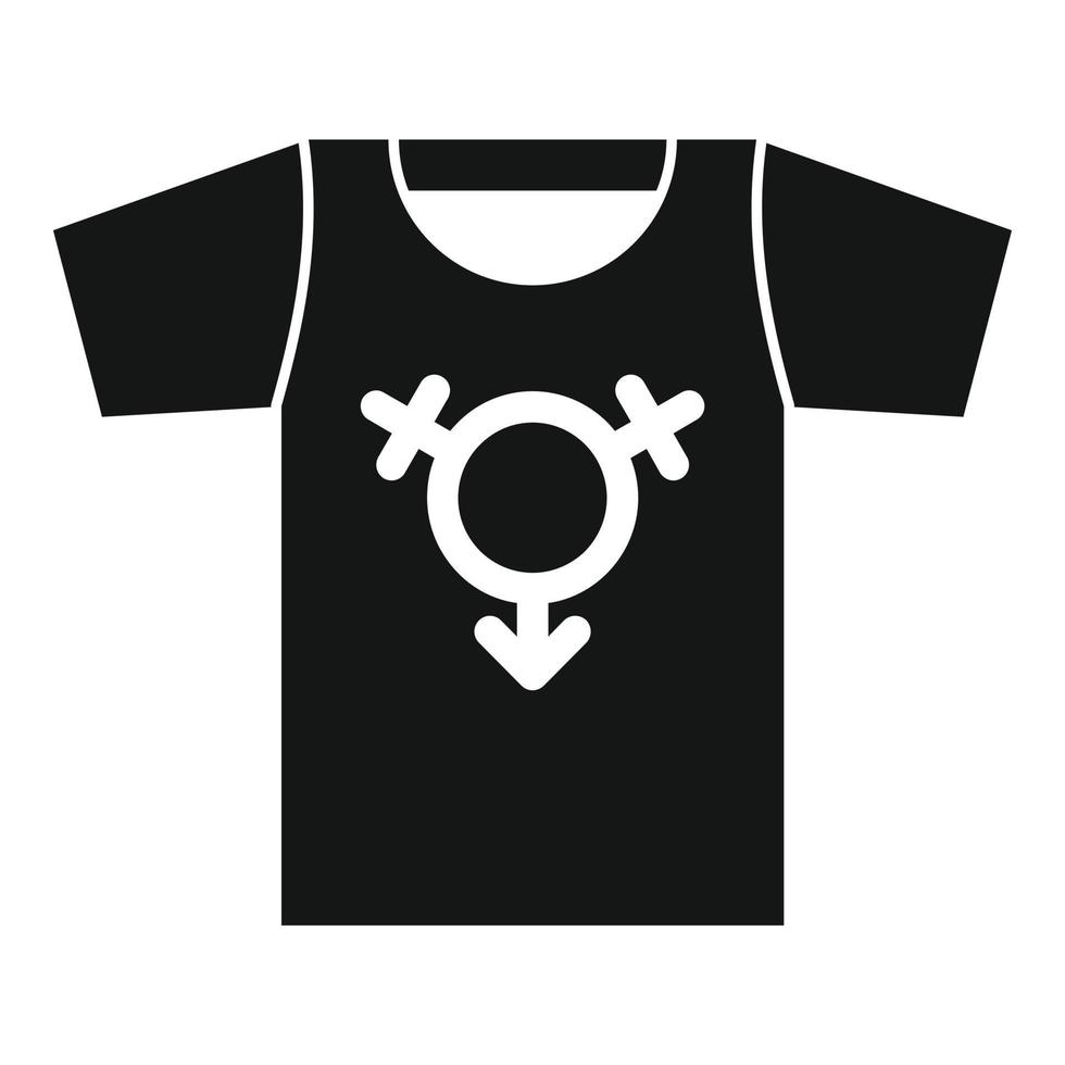 Transgender tshirt icon, simple style vector