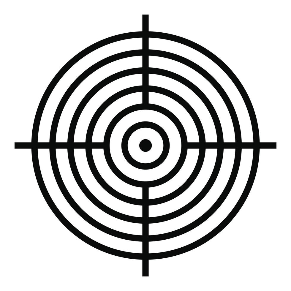 Aiming radar icon, simple style. vector