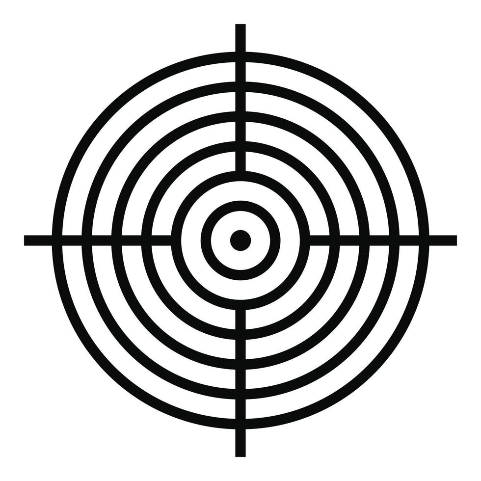 Aiming radar icon, simple style. vector