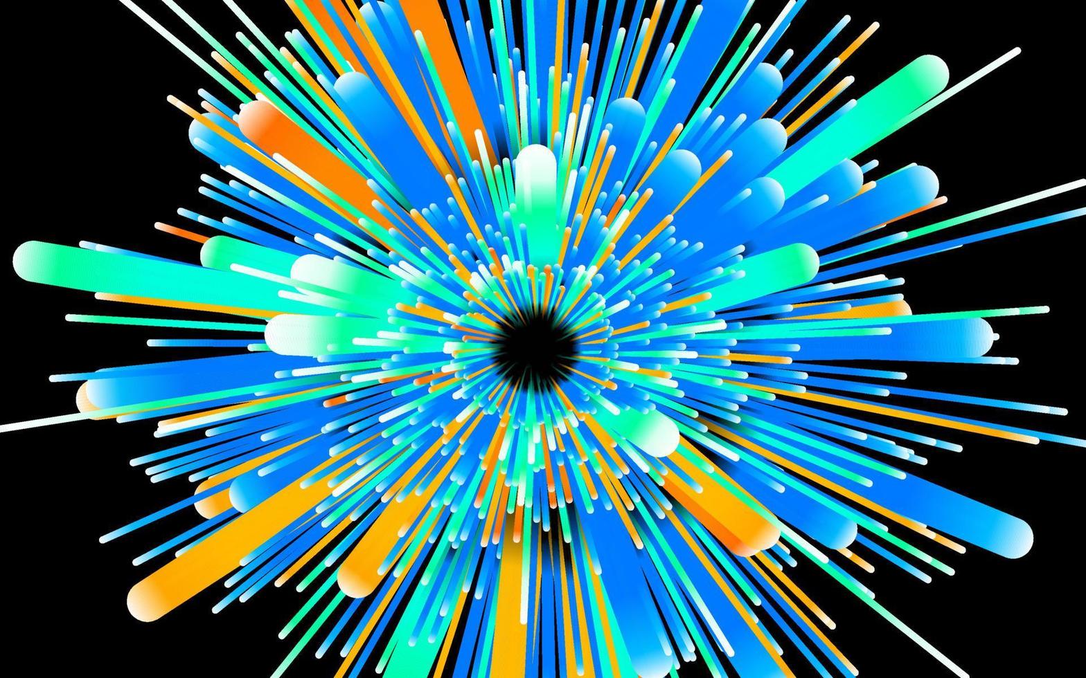 Abstract circular geometric background. Starburst dynamic centric motion pattern. lines or rays vector