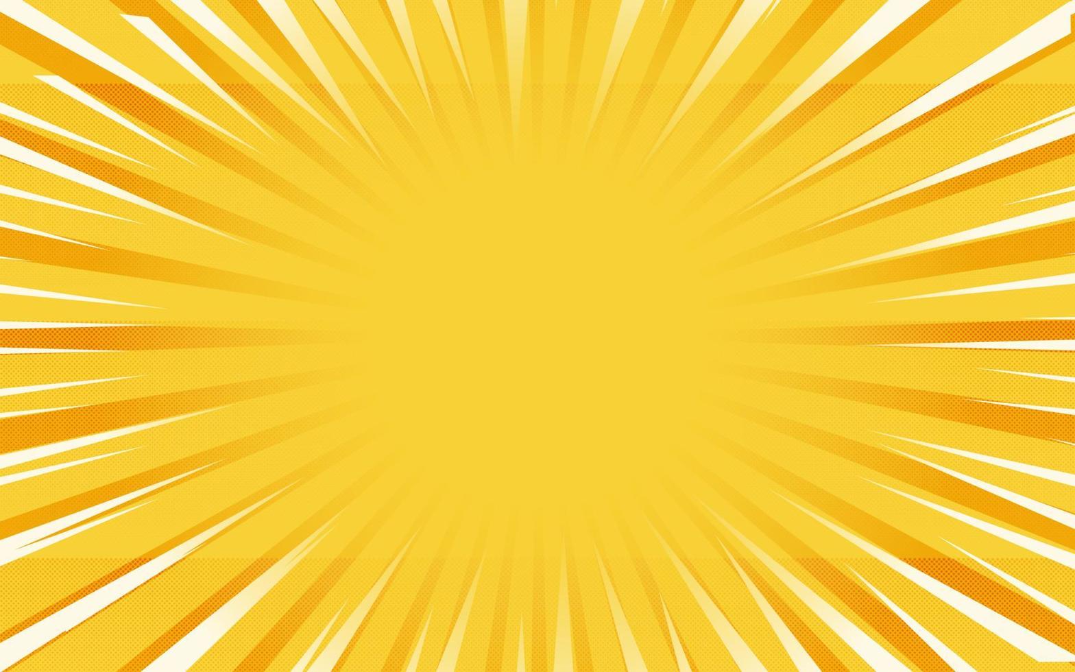 vector retro de fondo cómico amarillo