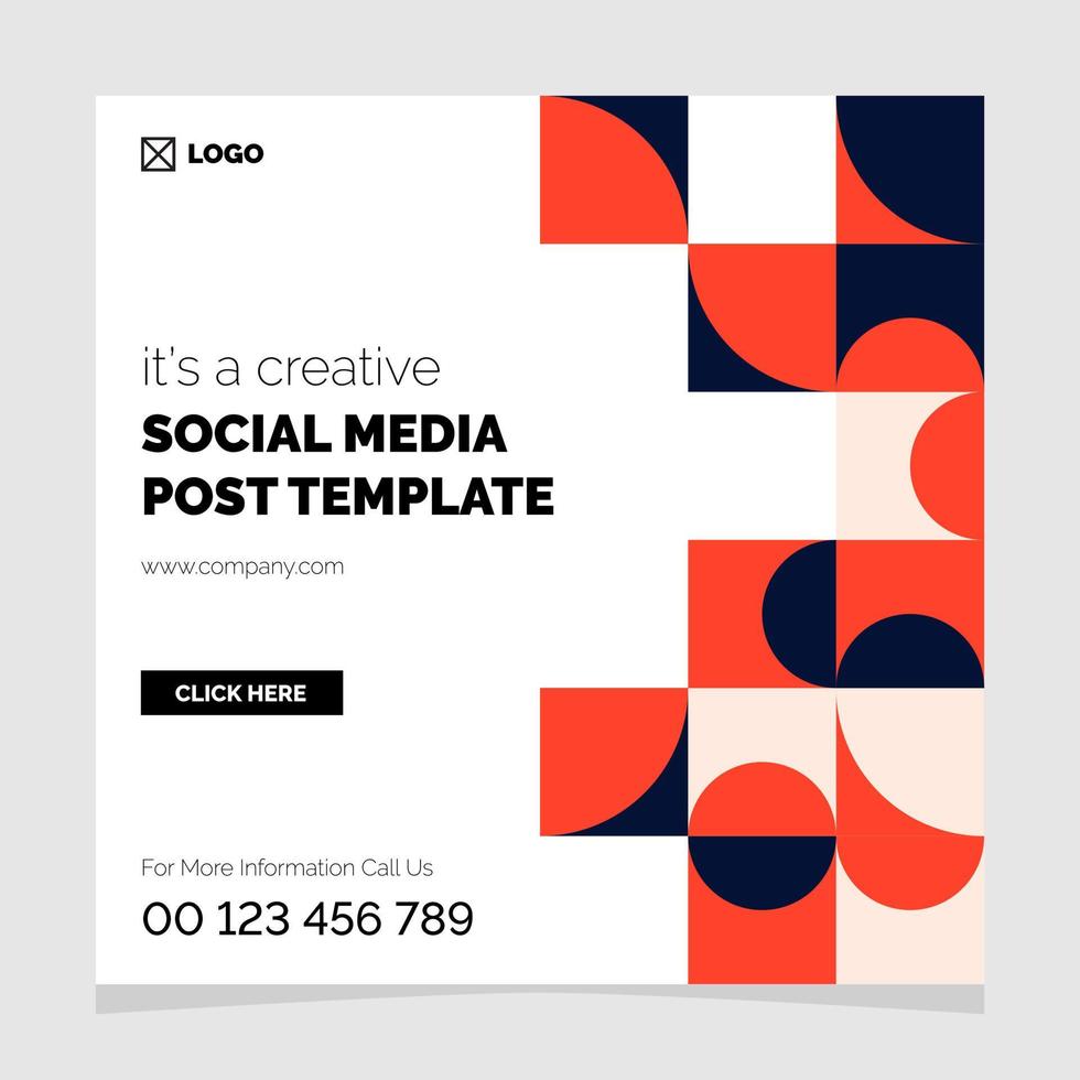 Its a Creative Social Media Post template Geometric Background vector