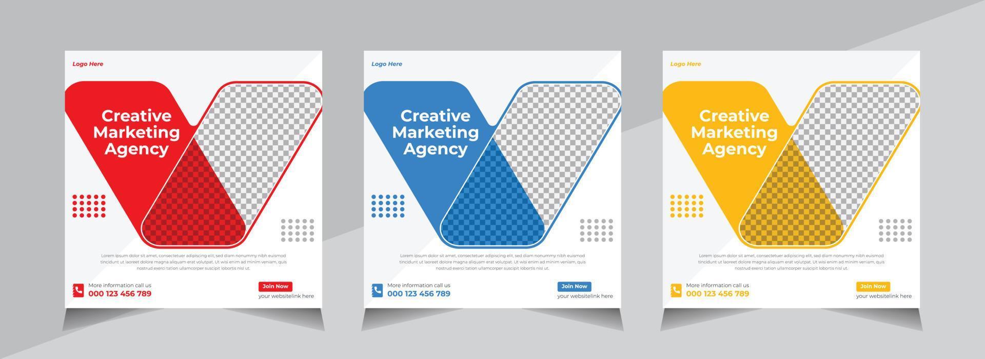 Creative Social Media banner Design, Business Social Media Post Template, Web Banner, Free Vector